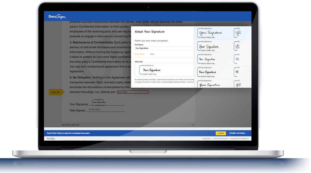 Docusign Laptop